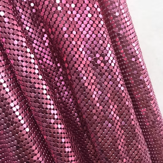 Decorative Metallic Sequin Aluminum Chain Mail Fabric