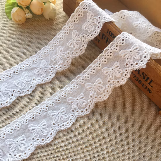 Tissu africain de dentelle de broderie de coton le plus récent de vente chaude
