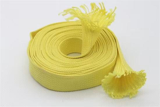 Tissu Kevlar, tissu Kevlar doux, manchon tressé résistant à la chaleur, manchon tressé résistant à la chaleur, manchon tressé résistant au feu