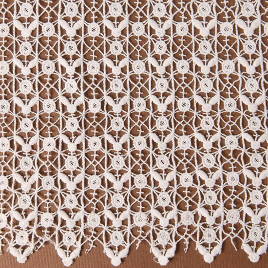 Matériel de fabrication de robe en tissu de dentelle guipure de coton